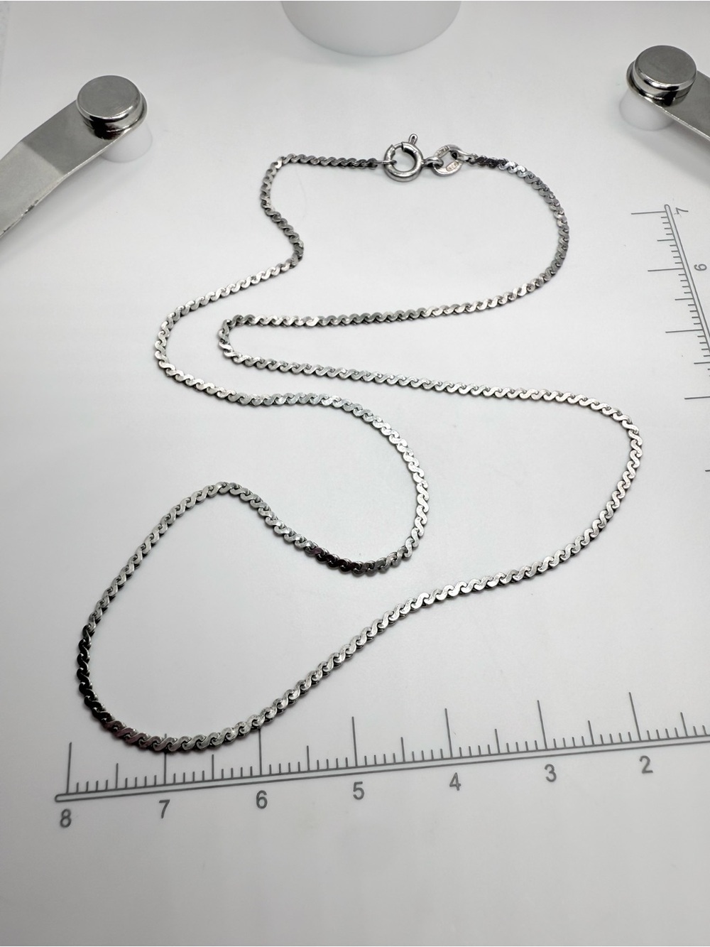 Vintage Italian 925 Sterling Silver Interlocking "S-Link"